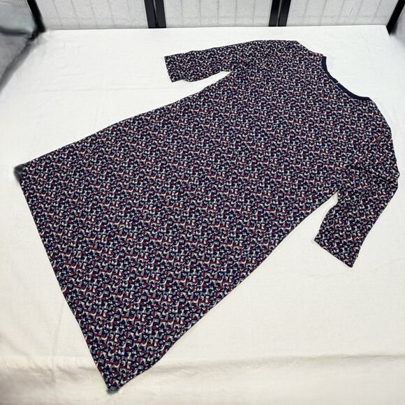 Lauren Ralph Lauren Scoop Neck Geometric Print ¾ Sleeve Lined Shift Dress 2X - Picture 9 of 11